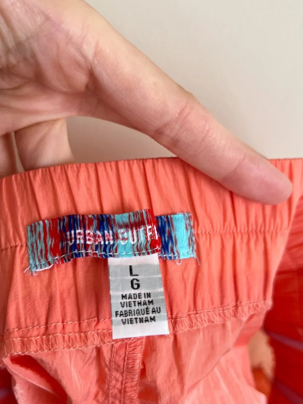 Urban Outfitters Pink Coral Nylon Ciara Pull On Shorts